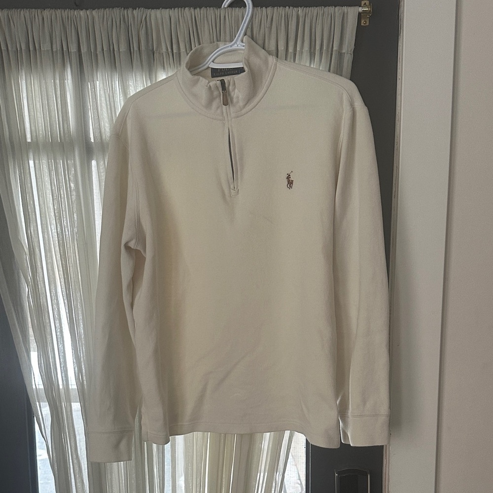 Ralph Lauren Off-White Zip Up Sweater